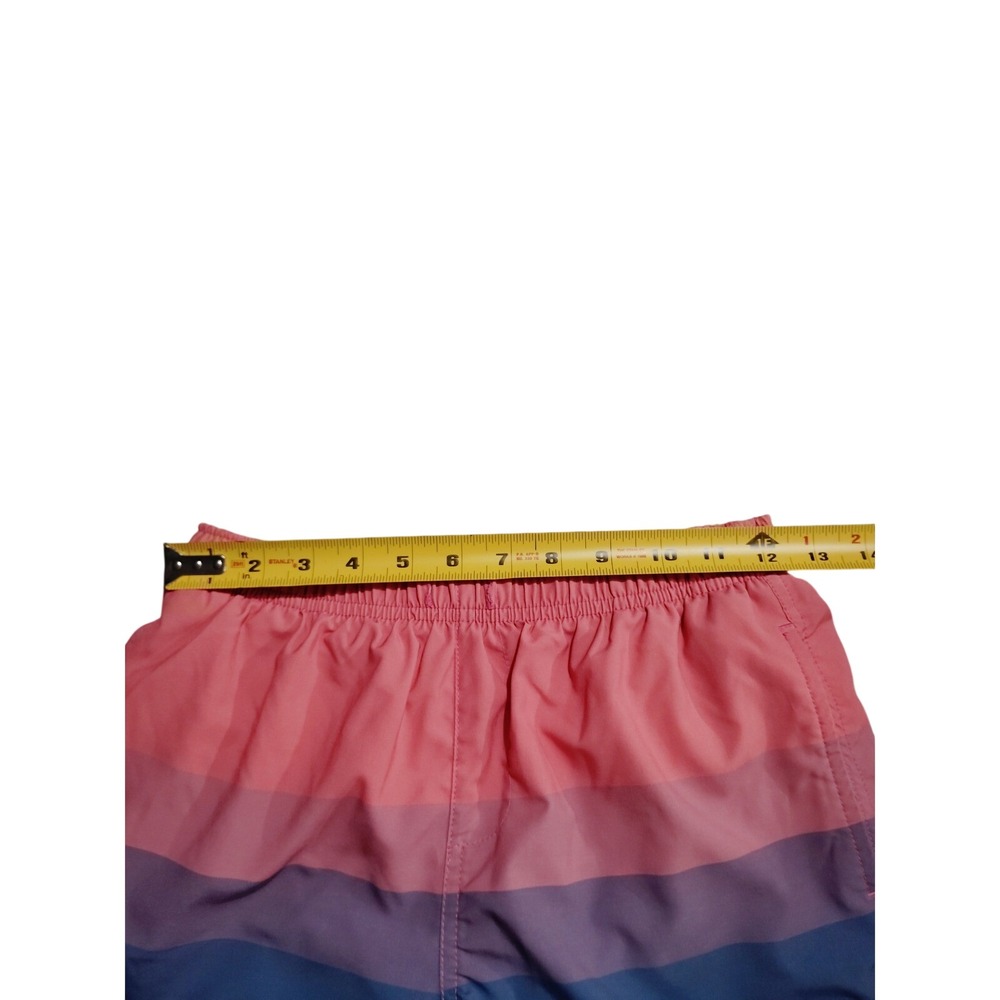 Tylers Youth Medium Swim Trunks Pink Purple Blue Striped Board Shorts Texas Logo - Picture 3 of 8